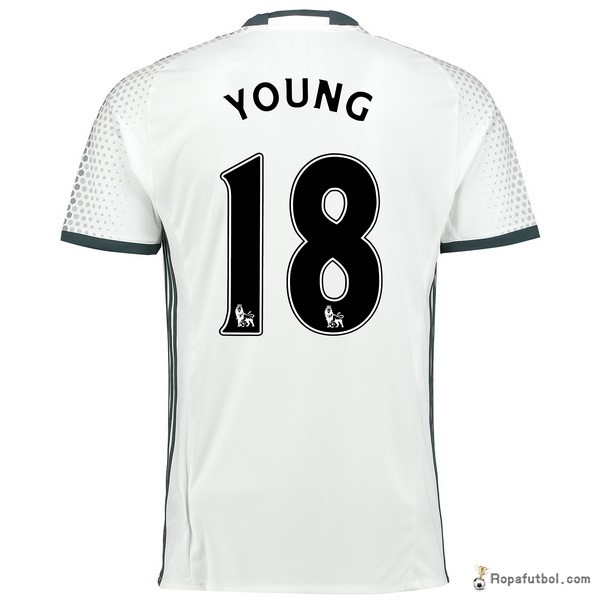 Camiseta Manchester United Replica Tercera Ropa Young 2016/17 Blanco